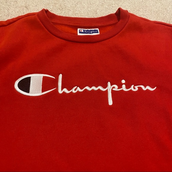 Champion red crewneck sweatshirt size XL - Picture 2 of 4
